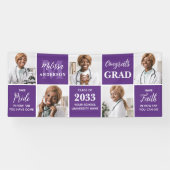 Chic 5 Foto Collage Personalisierter Abschluss Banner (Horizontal)