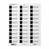 Chic 60. Geburtstag Schwarz-weiße Rücksendeadresse (Vorne)