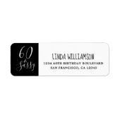 Chic 60 Schwarz-weiß 60. Rücksendeadresse (Vorne)