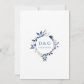 Chic 60. Wedding Anniversary Monogram Floral Einladung (Rückseite)