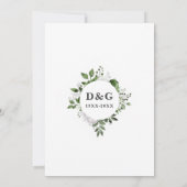 Chic 70. Wedding Anniversary Monogram Floral Einladung (Rückseite)