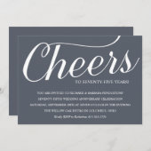 Chic 75. Party Einladung zum Hochzeitstag (Vorne/Hinten)