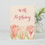 Chic 80. Geburtstagsfrühlingskurse Einladung (Stehend Vorderseite)