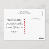 Chic 9 Foto Collage Moderne Babydusche Vielen Dank Postkarte (Rückseite)