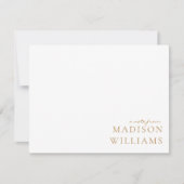 Chic A Note from Script Typografy Gold Note Card Mitteilungskarte (Vorderseite)