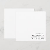 Chic A Note from Script Typografy Note Card Mitteilungskarte (Vorne/Hinten)