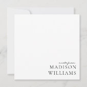 Chic A Note from Script Typografy Note Card Mitteilungskarte (Vorderseite)