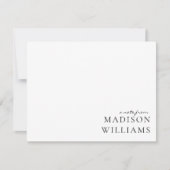 Chic A Note from Script Typografy Note Card Mitteilungskarte (Vorderseite)