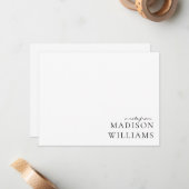 Chic A Note from Script Typografy Note Card Mitteilungskarte (Vorderseite/Rückseite Beispiel)