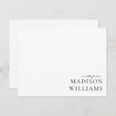 Chic A Note from Script Typografy Note Card Mitteilungskarte (Vorne/Hinten)