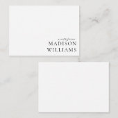 Chic A Note from Script Typografy Note Card Mitteilungskarte (Vorne/Hinten)