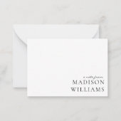 Chic A Note from Script Typografy Note Card Mitteilungskarte (Vorderseite)