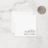 Chic A Note from Script Typografy Note Card Mitteilungskarte (Vorderseite/Rückseite Beispiel)