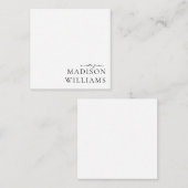 Chic A Note from Script Typografy Note Card Mitteilungskarte (Vorne/Hinten)