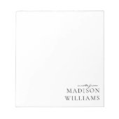 Chic A Note from Script Typografy Notepads Notizblock (Vorderseite)