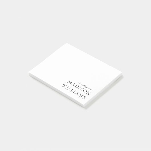 Chic A Note from Script Typografy Post-it Notes Klebezettel (angewinkelt)