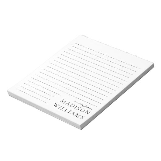 Chic A Note From Script Typography Lined Notepads Notizblock (Rotiert)