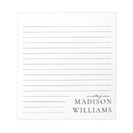 Chic A Note From Script Typography Lined Notepads Notizblock