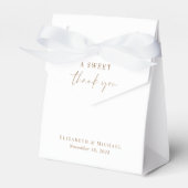 Chic A Sweet Danke an die White Gold Hochzeit Geschenkschachtel (Vorderseite)