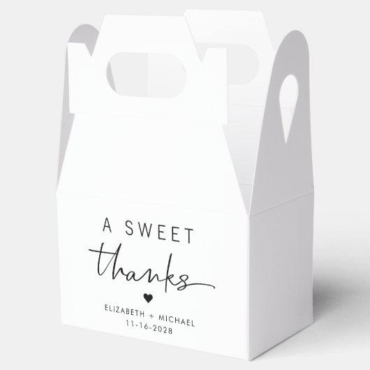 Chic A Sweet Danke Wedding Geschenkschachtel (Geöffnet)