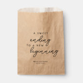 Chic A Sweet Ending to a New Beginning Wedding Geschenktütchen (Vorderseite)