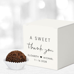 Chic A Sweet Thank You Cream Hochzeit Geschenkschachtel