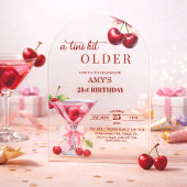 Chic A Tini Bit Älter Cherry Martini 21. Geburtsta Acryleinladungen