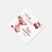 Chic A Tini Bit Älter Cherry Martini 45. Geburtsta Serviette (Ecke)
