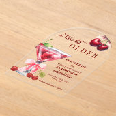 Chic A Tini Bit Älter Cherry Martini 53. Geburtsta Acryleinladungen (Ablage )