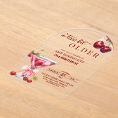Chic A Tini Bit Älter Cherry Martini 71. Geburtsta Acryleinladungen (Ablage )