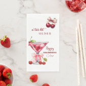 Chic A Tini Bit älterer Cherry Martini 85. Geburts Serviette (Beispiel)