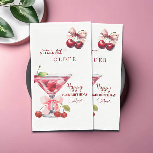 Chic A Tini Bit älterer Cherry Martini 85. Geburts Serviette