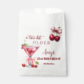 Chic A Tini Bit Älterer Kirsch-Martini 21. Geburts Geschenktütchen (Vorderseite)