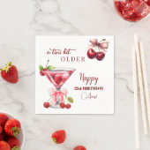 Chic A Tini Bit Älterer Kirsch-Martini 21. Geburts Serviette (Beispiel)