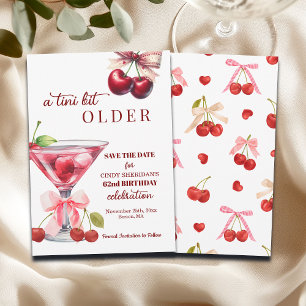 Chic A Tini Bit Älterer Kirsch-Martini 62. Geburts Save The Date