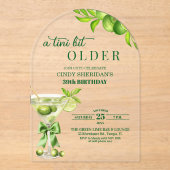 Chic A Tini Bit Älterer Lime Martini 39. Geburtsta Acryleinladungen (Vorderseite)
