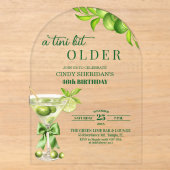 Chic A Tini Bit Älterer Lime Martini 46. Geburtsta Acryleinladungen (Vorderseite)