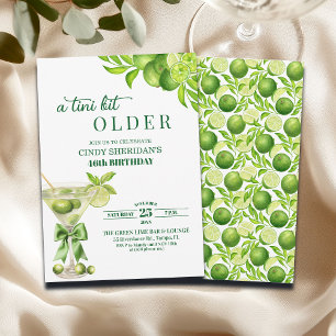 Chic A Tini Bit Älterer Lime Martini 46. Geburtsta Einladung