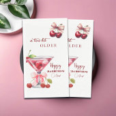 Chic A Tini Bit Older Cherry Martini 21st Birthday Serviette