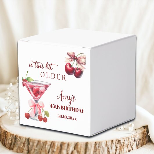 Chic A Tini Bit Older Cherry Martini 45th Birthday Geschenkschachtel