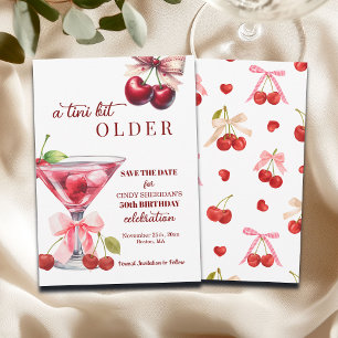 Chic A Tini Bit Older Cherry Martini 50. Geburtsta Save The Date