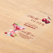 Chic A Tini Bit Older Cherry Martini 66. Geburtsta Acryleinladungen (Ablage )