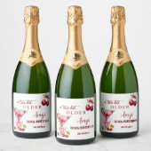 Chic A Tini Bit Older Cherry Martini 85. Geburtsta Schaumweinetikett (Flaschen)