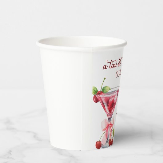 Chic A Tini Bit Older Cherry Martini 85th Birthday Pappbecher (Rechts)
