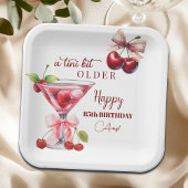 Chic A Tini Bit Older Cherry Martini 85th Birthday Pappteller