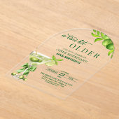 Chic A Tini Bit Older Lime Martini 40th Birthday Acryleinladungen (Ablage )