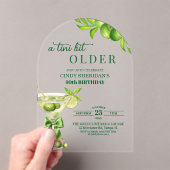 Chic A Tini Bit Older Lime Martini 40th Birthday Acryleinladungen (Insitu (Handheld))