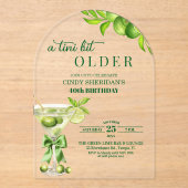 Chic A Tini Bit Older Lime Martini 40th Birthday Acryleinladungen (Vorderseite)