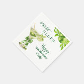 Chic A Tini Bit Older Lime Martini 75th Birthday Serviette (Ecke)