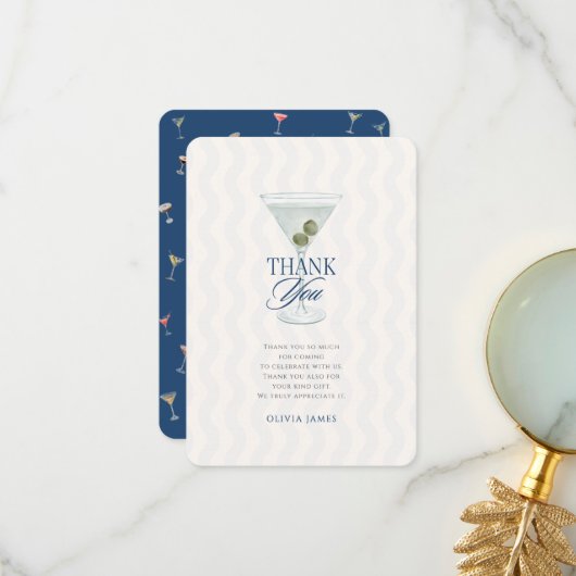 Chic a tini one boy baby dusche dankeskarte (Vorderseite/Rückseite Beispiel)